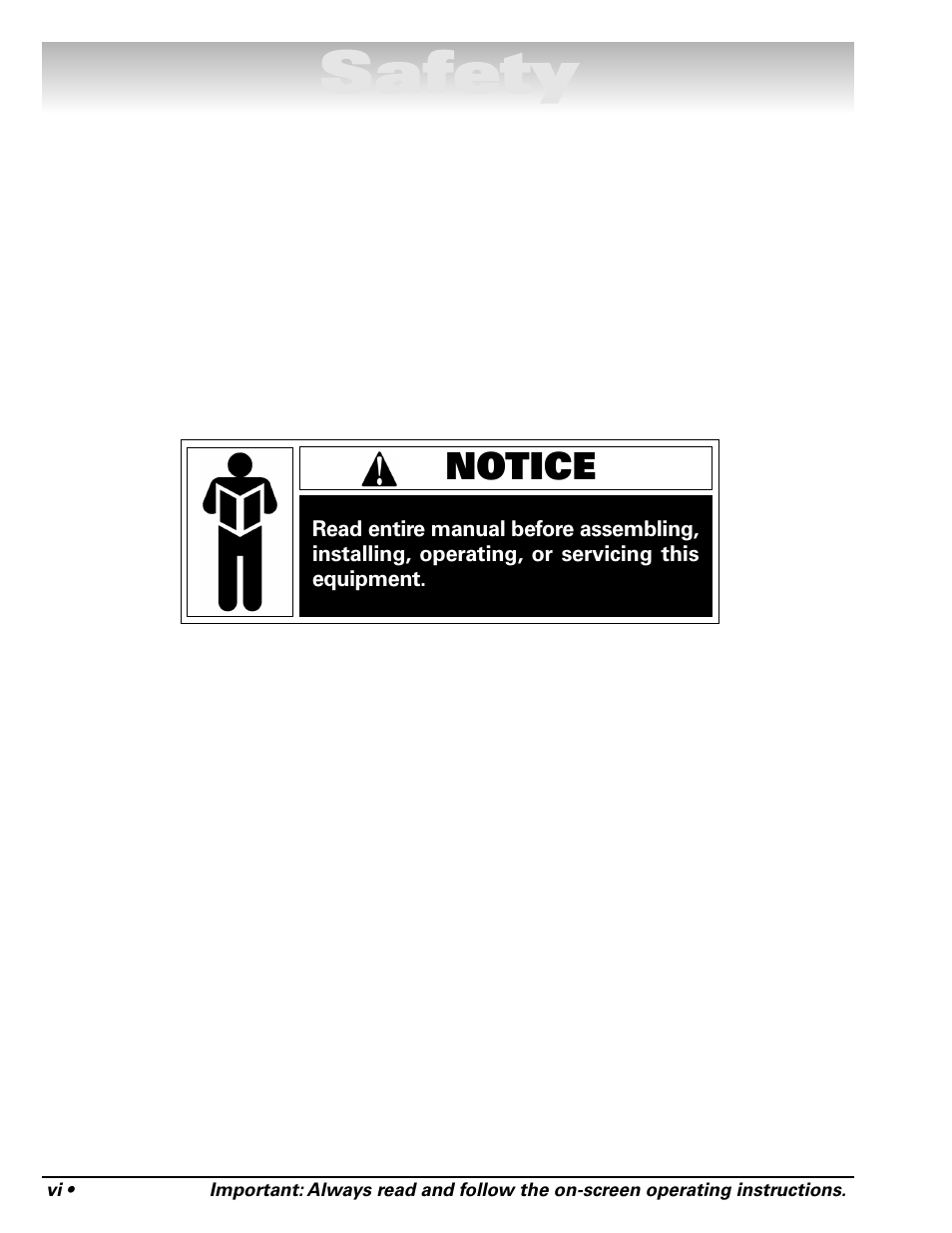 Safety, Notice | COATS Series XR 1750, 1750-2D, 1750-3D, 1750-3DI Balancer User Manual | Page 6 / 40