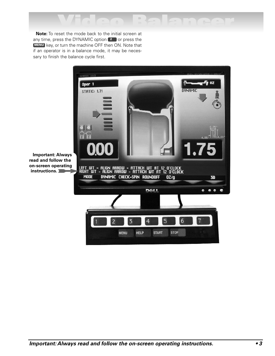 Video balancer | COATS Series XR 1750, 1750-2D, 1750-3D, 1750-3DI Balancer User Manual | Page 9 / 40