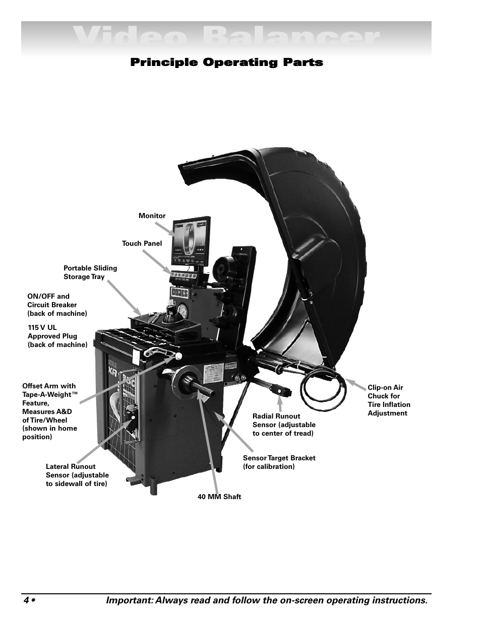 Video balancer | COATS Series XR 1800 Balancer User Manual | Page 10 / 48