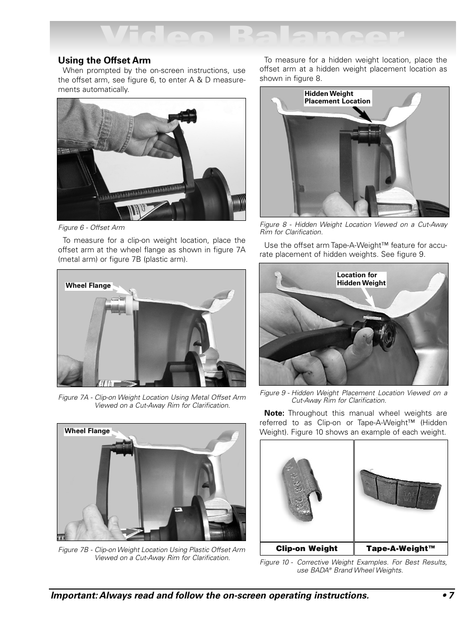 Video balancer | COATS Series XR 1800 Balancer User Manual | Page 13 / 48