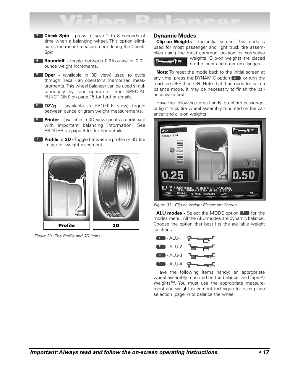 Video balancer | COATS Series XR 1800 Balancer User Manual | Page 23 / 48