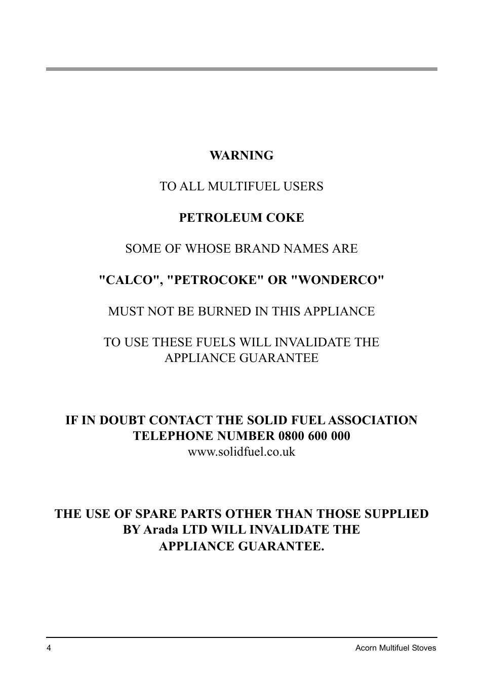 Aarrow Fires Tf 70 User Manual | Page 4 / 28