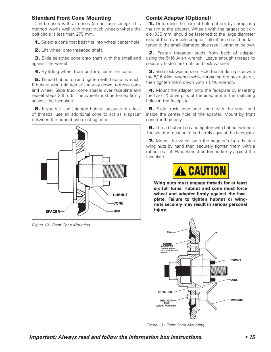 Caution | COATS 6450 3D User Manual | Page 21 / 28