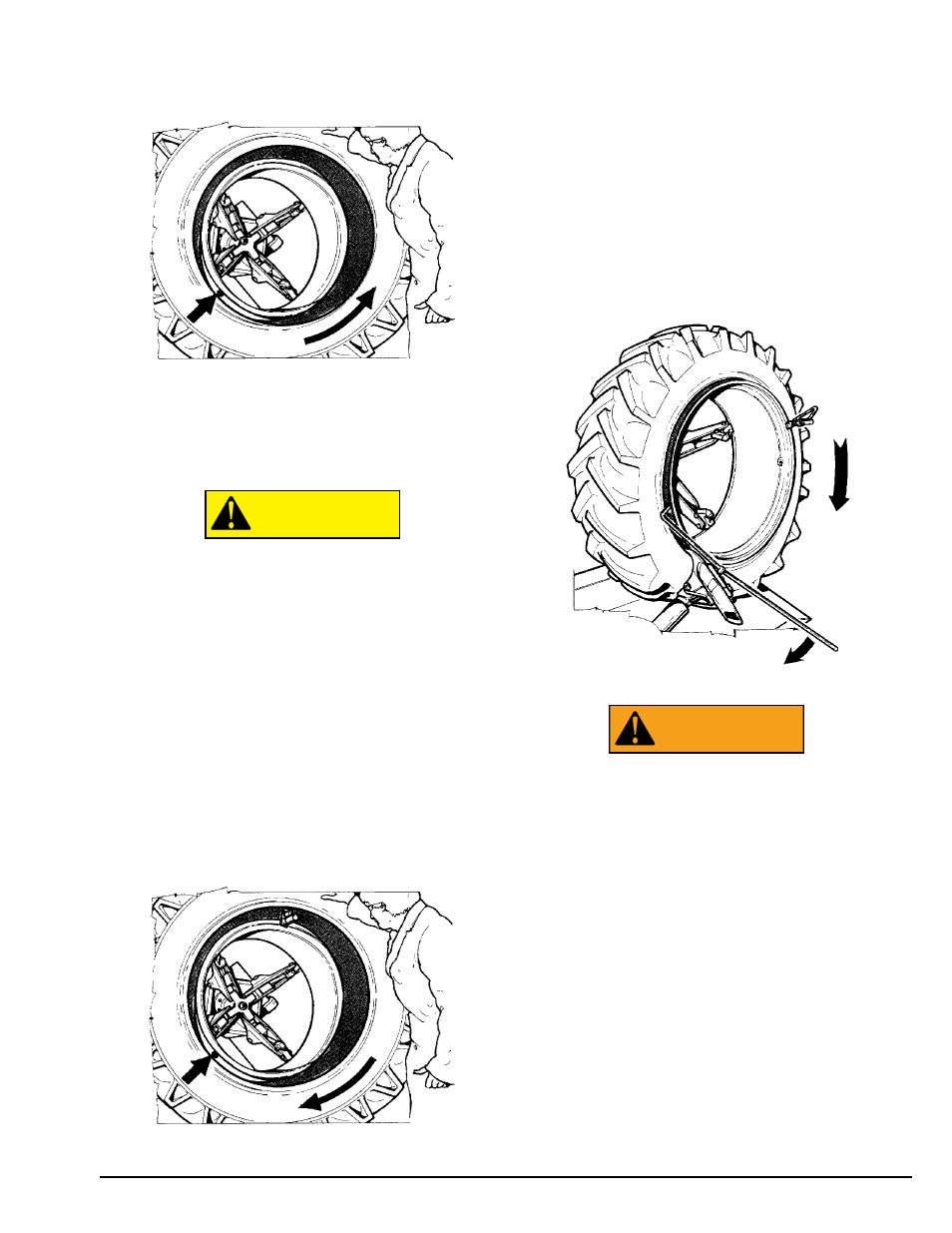 Warning caution | COATS 9500R Electro-Hydraulic Tire Changer User Manual | Page 21 / 24