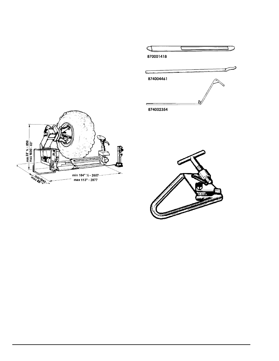 COATS 9500R Electro-Hydraulic Tire Changer User Manual | Page 6 / 24