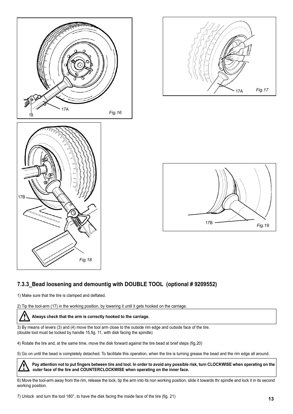 COATS CDH-4730 Electric-Hydraulic Tire Changer User Manual | Page 13 / 30