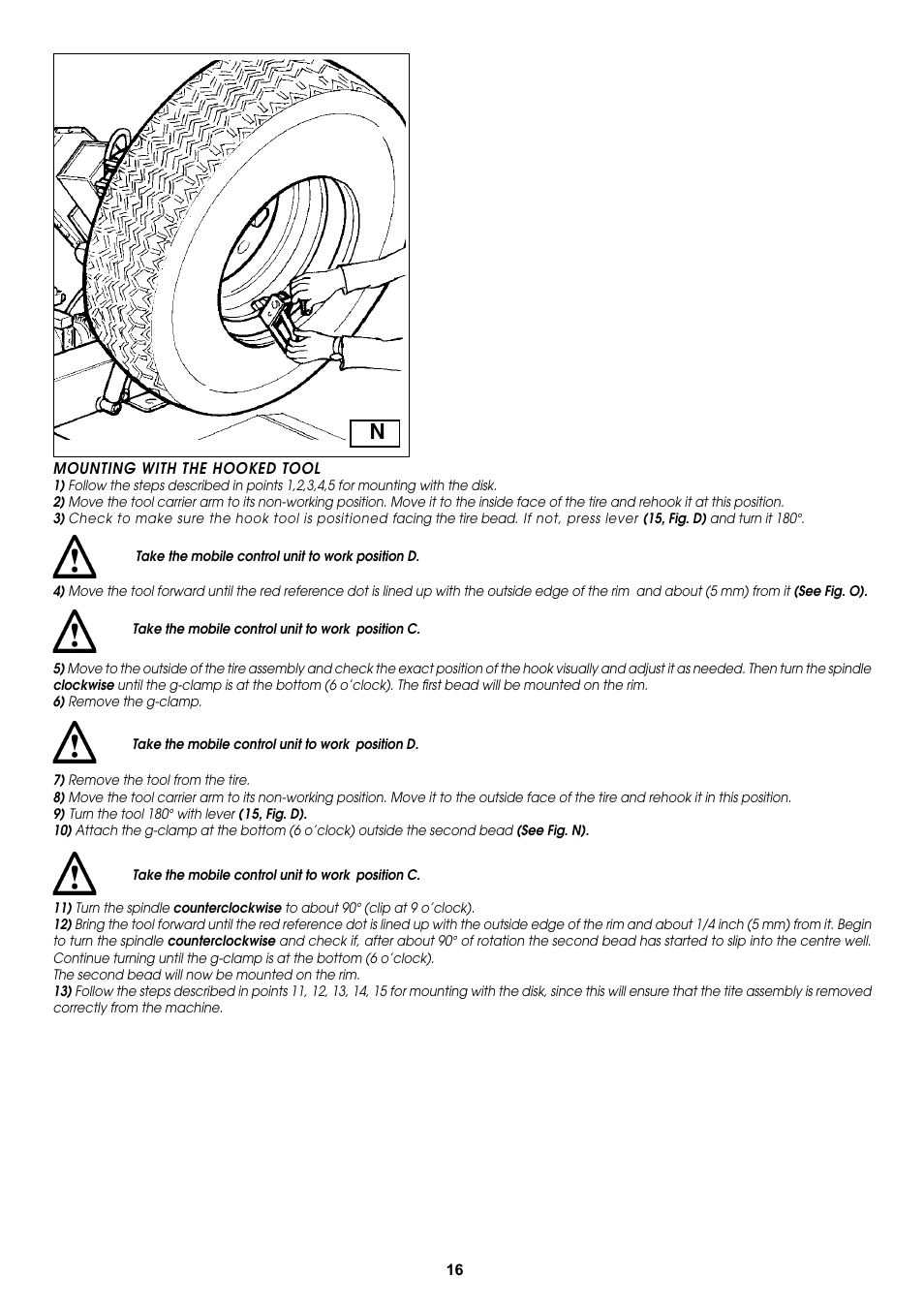 COATS CDH-9043 Electric-Hydraulic Tire Changer User Manual | Page 16 / 28
