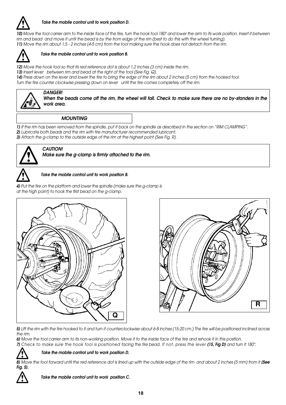 COATS CDH-9043 Electric-Hydraulic Tire Changer User Manual | Page 18 / 28