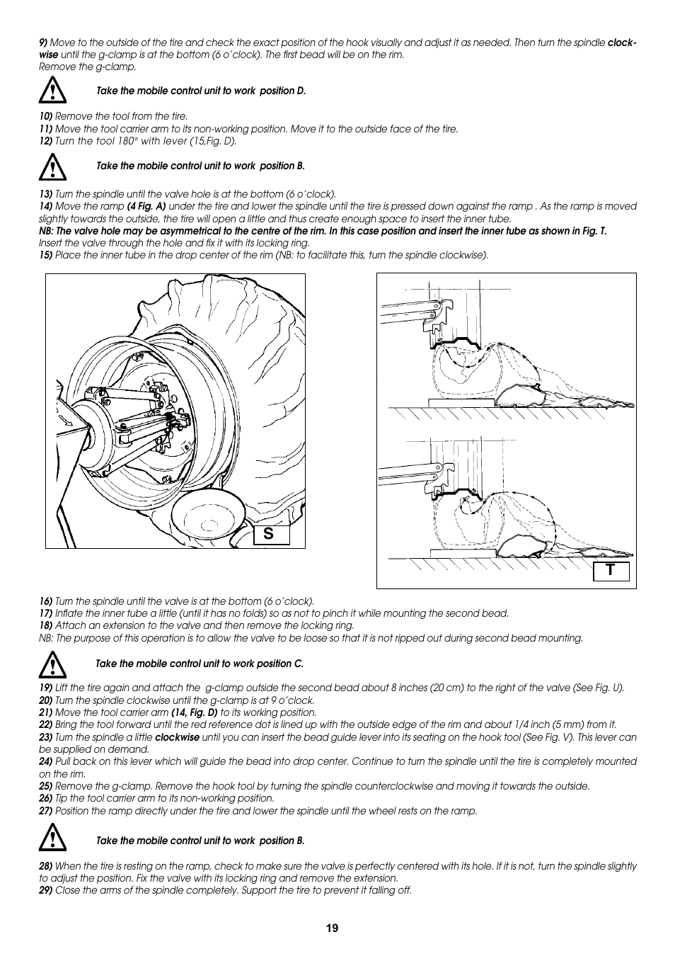 COATS CDH-9043 Electric-Hydraulic Tire Changer User Manual | Page 19 / 28