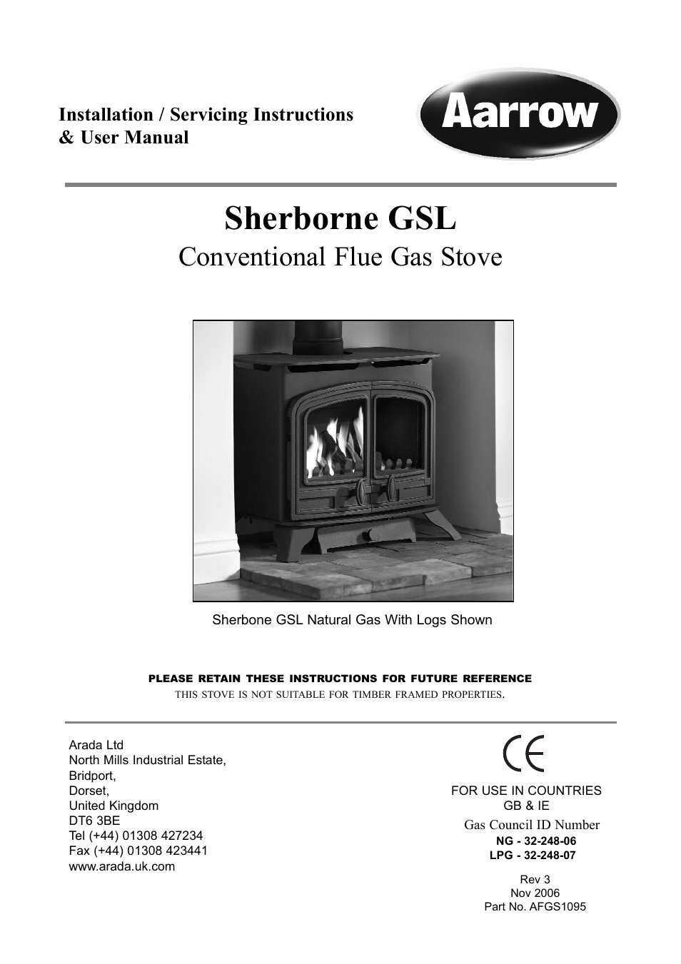 Aarrow Fires Gas Stove User Manual | 46 pages