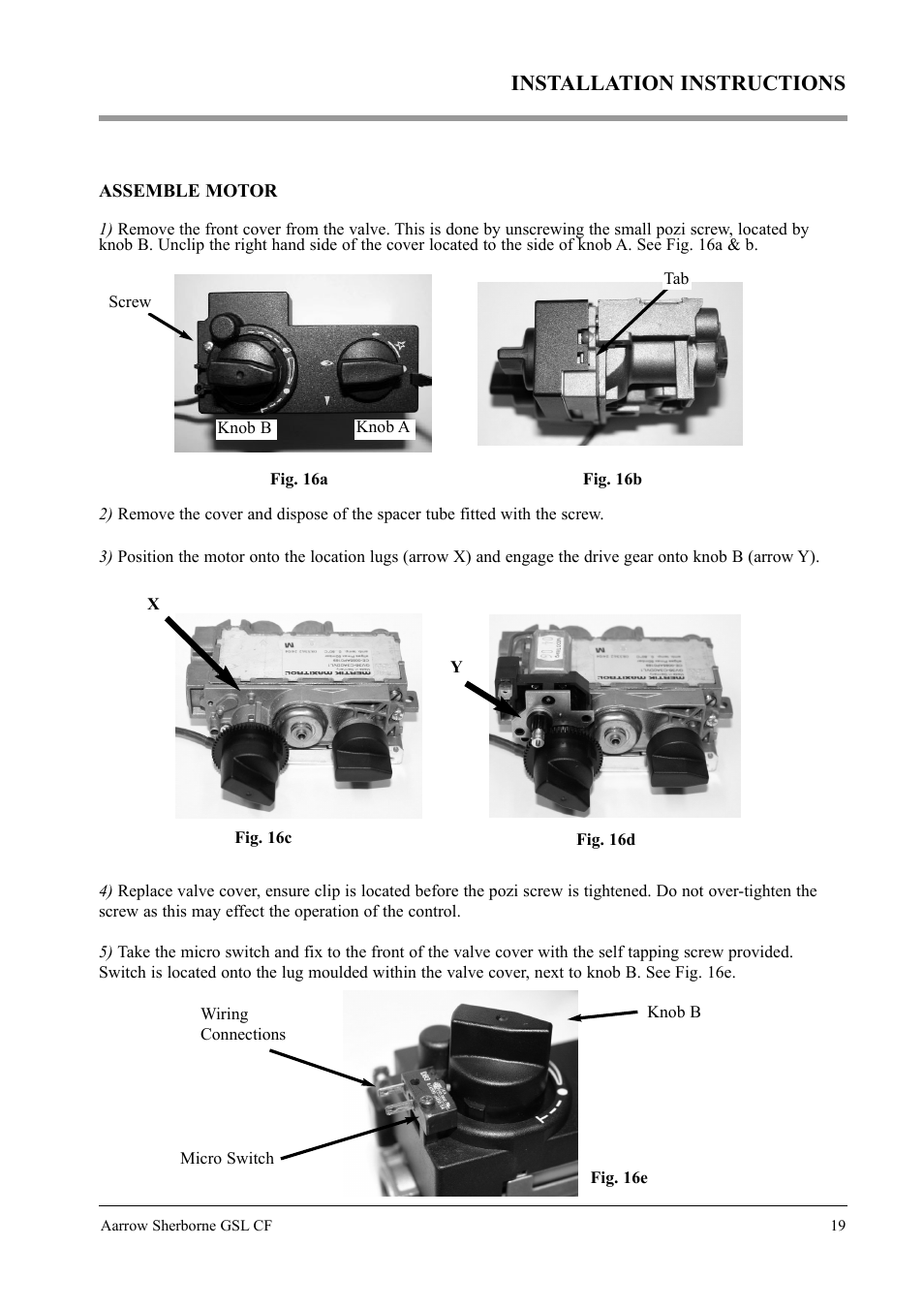 Installation instructions | Aarrow Fires Gas Stove User Manual | Page 19 / 46