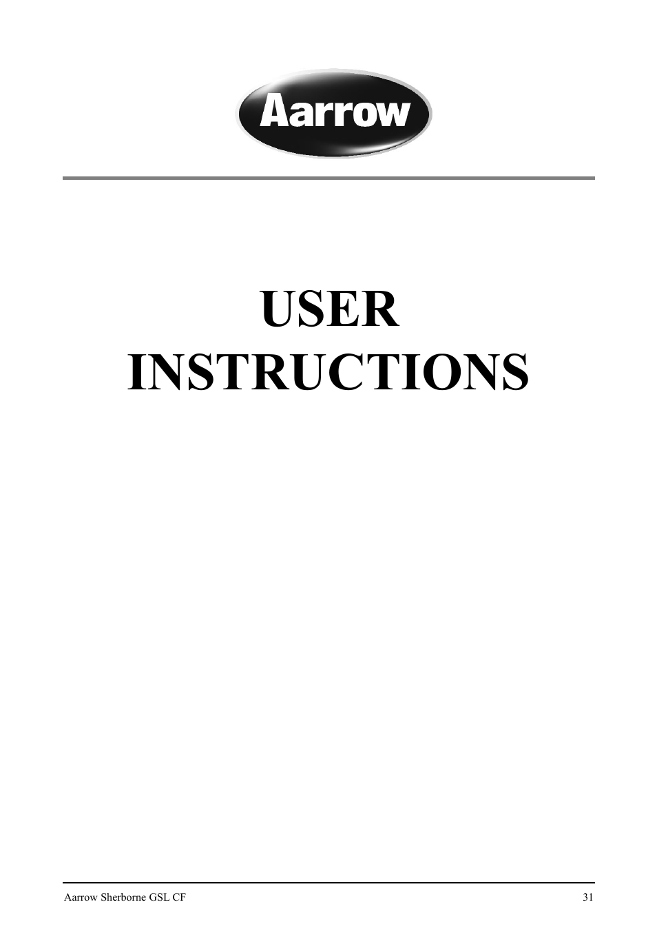 User instructions | Aarrow Fires Gas Stove User Manual | Page 31 / 46
