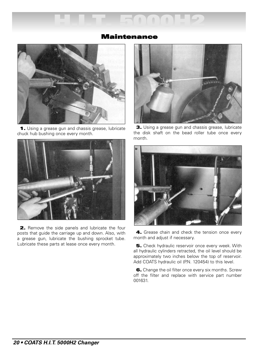 COATS HIT 5000H2 Truck Tire Changer User Manual | Page 26 / 28