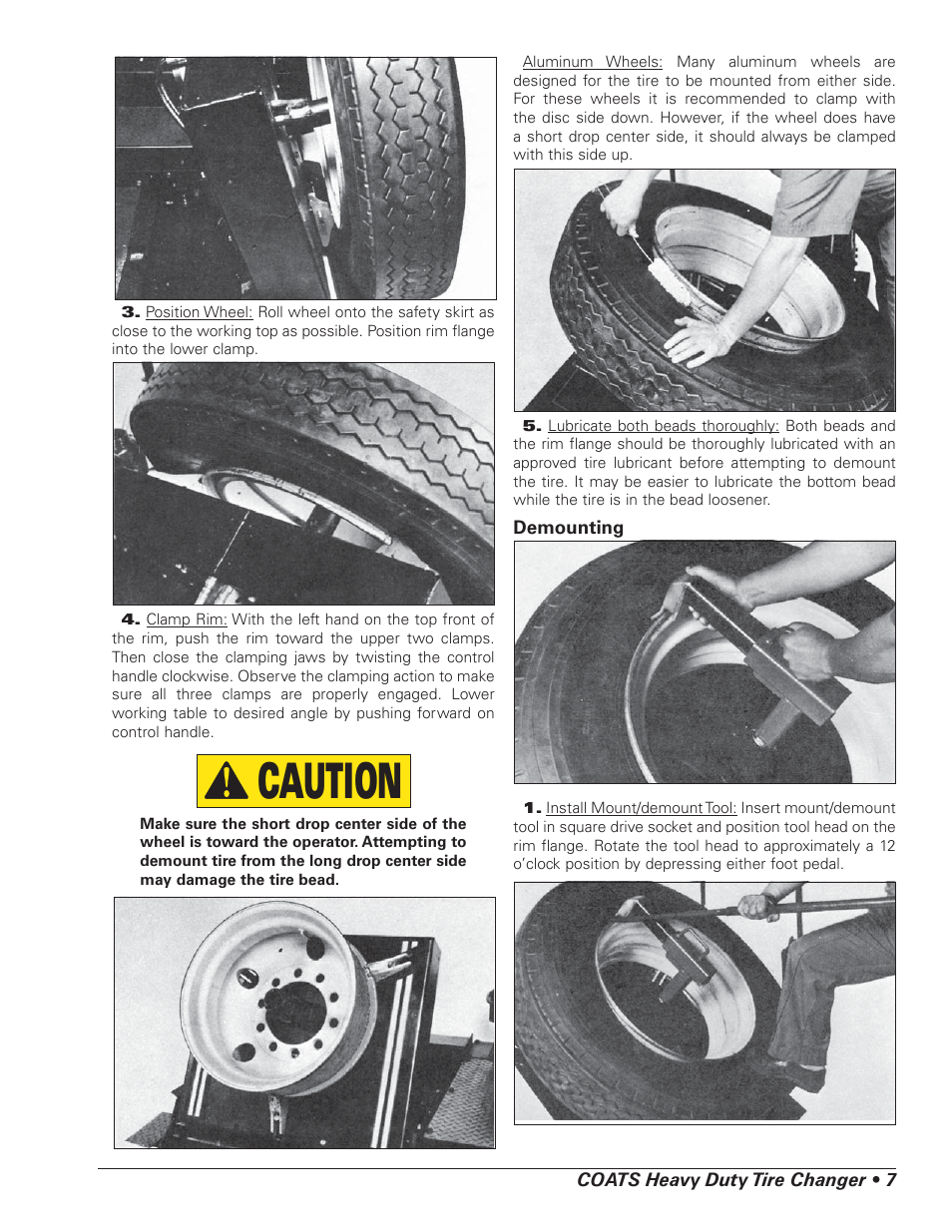 Caution | COATS HIT 6000 Truck Tire Changer User Manual | Page 9 / 16