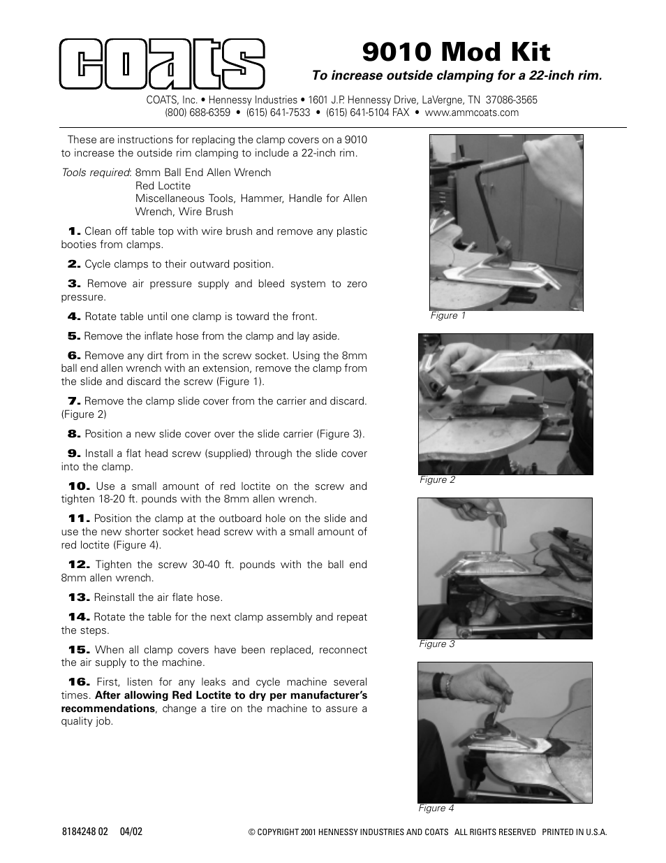 COATS 9010 Mod Kit User Manual | 1 page