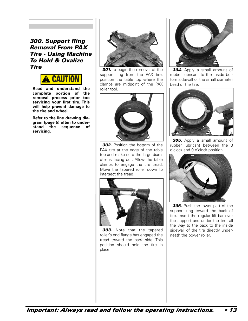 Caution | COATS 9024 E-PAX and 9024E PAX Adapter User Manual | Page 13 / 24