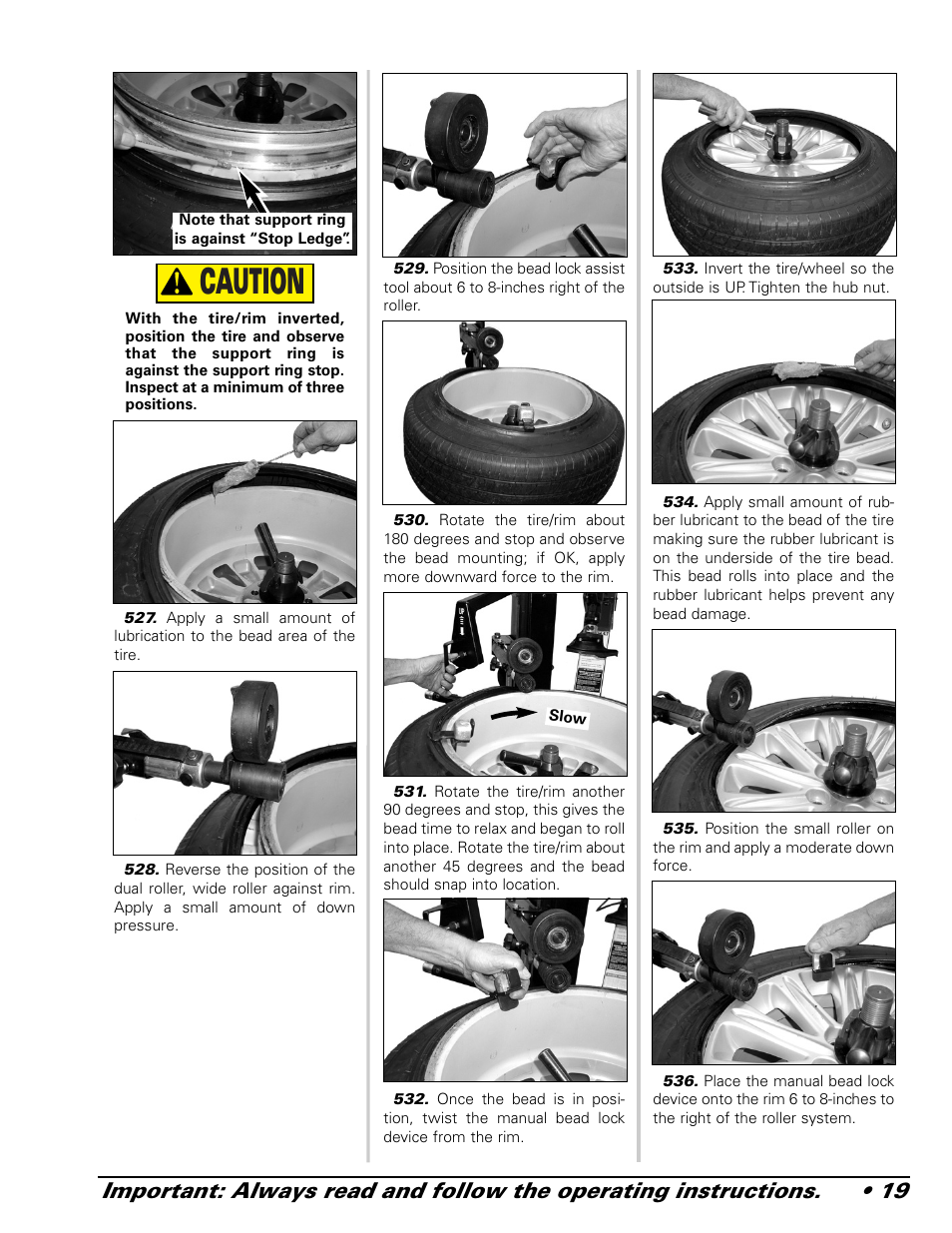 Caution | COATS 9024 E-PAX and 9024E PAX Adapter User Manual | Page 19 / 24