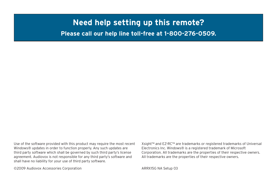 Need help setting up this remote | Acoustic Research ARRX15G User Manual | Page 48 / 48