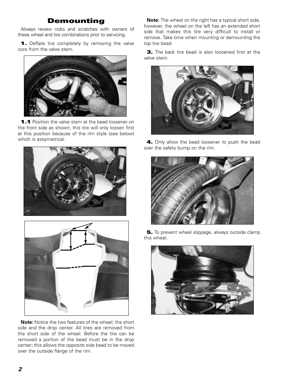 Demounting | COATS Demounting & Mounting Toyota Tire/Wheel User Manual | Page 2 / 8