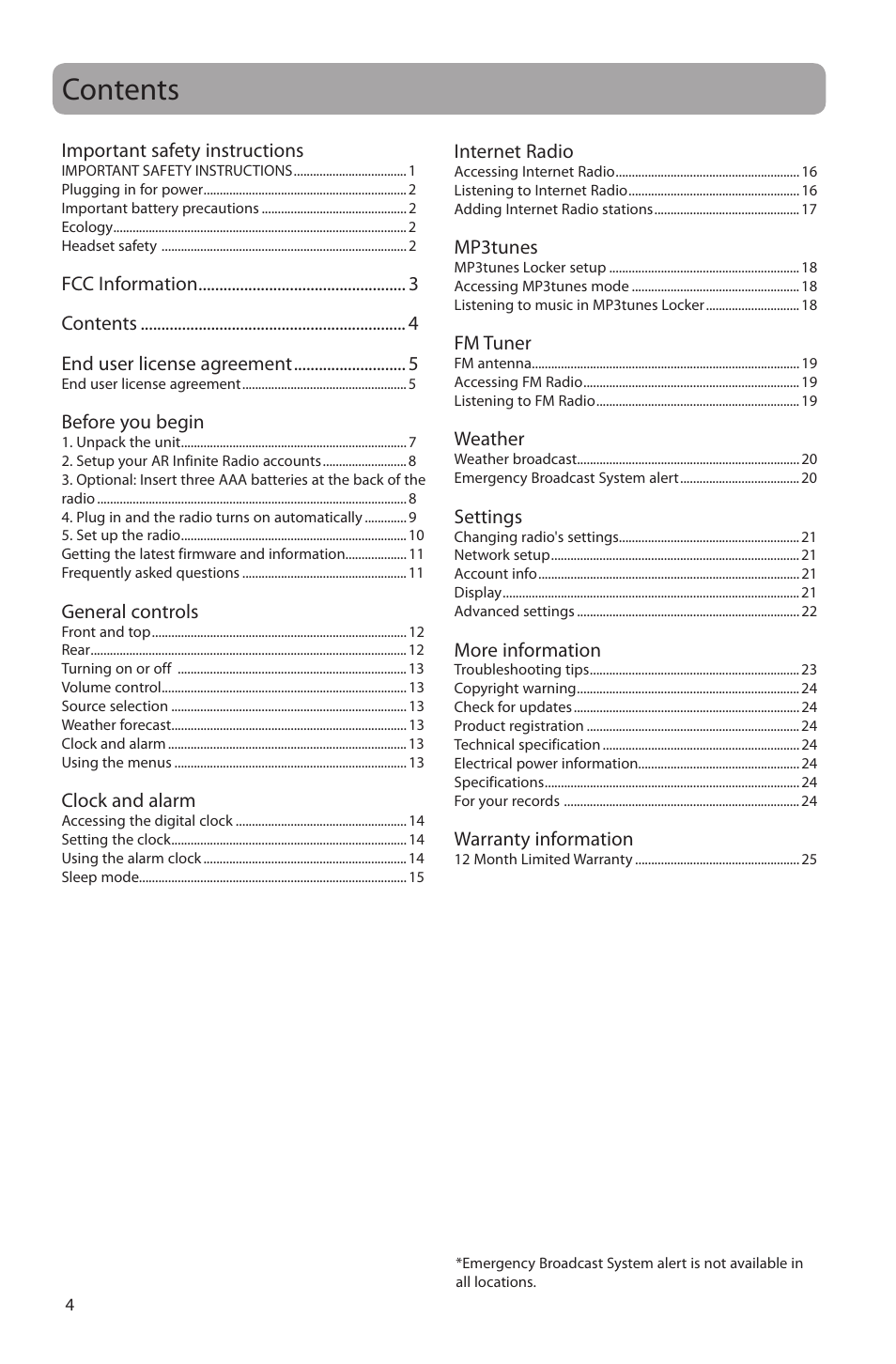 Acoustic Research ARIR150 User Manual | Page 5 / 28