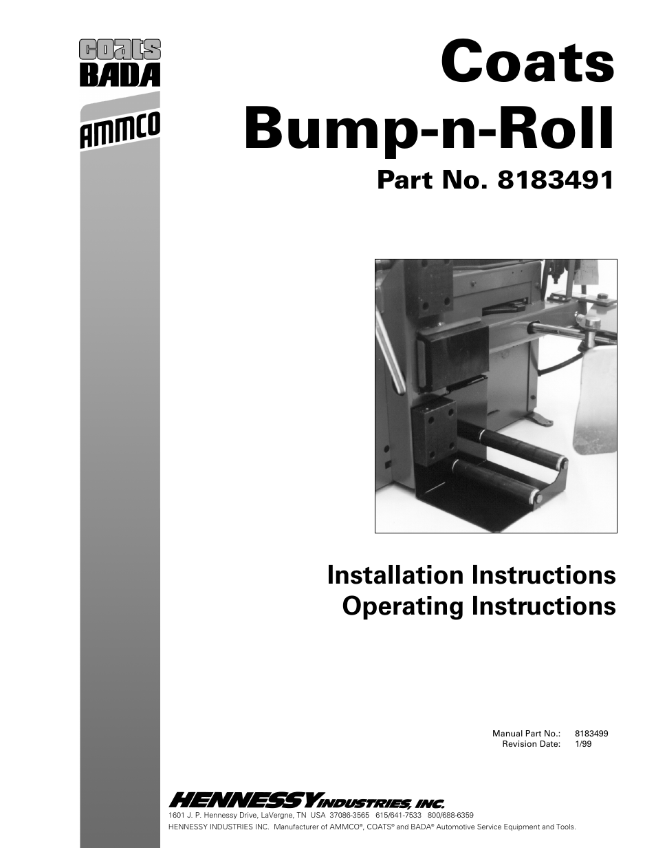 COATS Kit 8183491, Bump-n-Roll User Manual | 4 pages