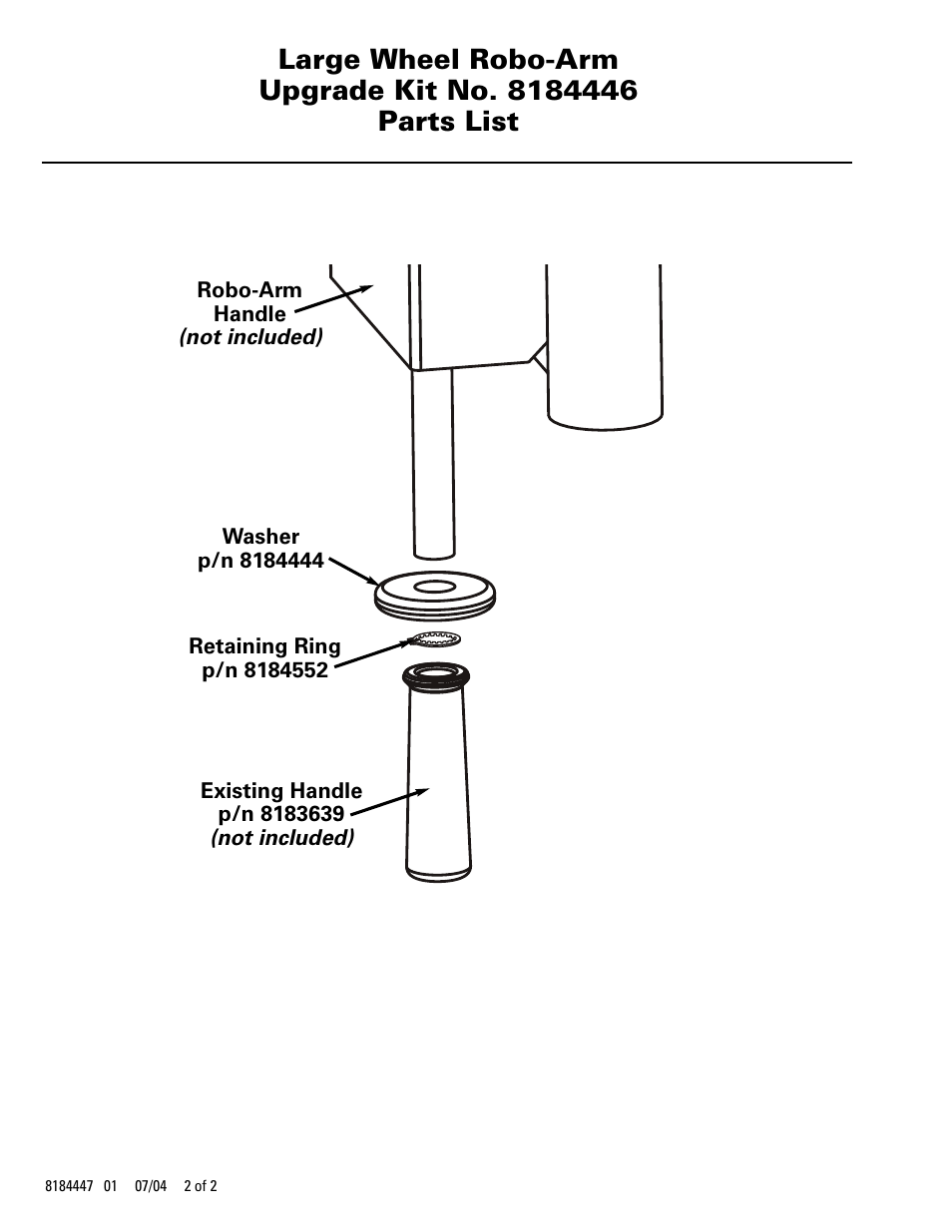 COATS Kit 8184446, Robo Arm Upgrade User Manual | Page 2 / 2