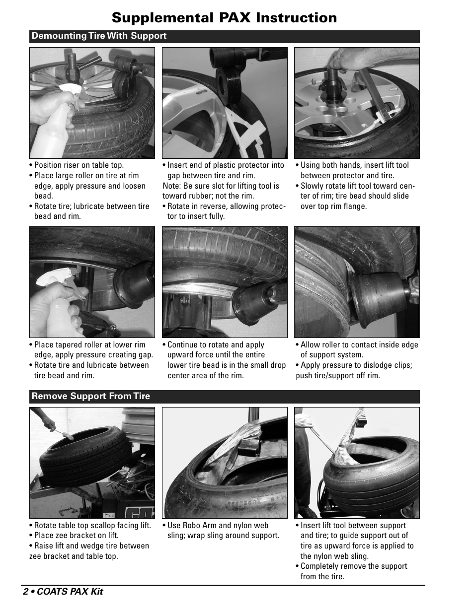 Supplemental pax instruction | COATS Kit 85000443, PAX Accessory User Manual | Page 2 / 4
