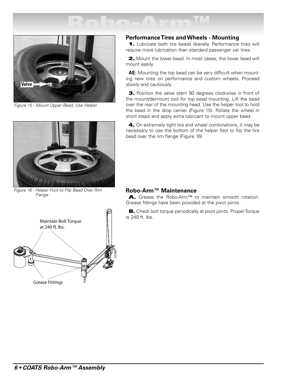Robo-arm | COATS Kit 85009943 Robo-Arm and Accessory Kits User Manual | Page 6 / 8