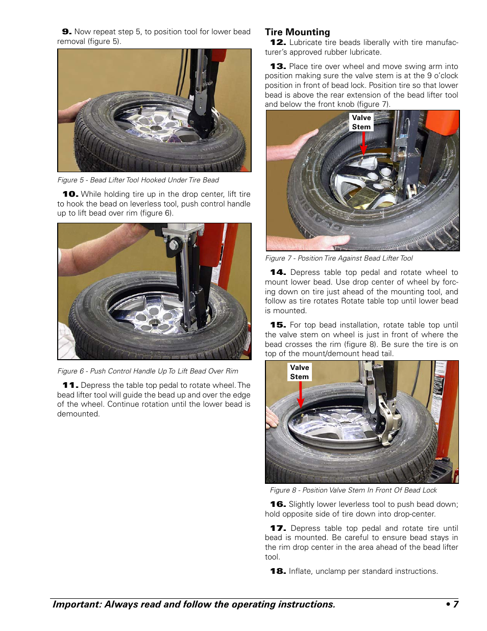 COATS Kit 85607471 Leverless Bead Lifter User Manual | Page 7 / 12