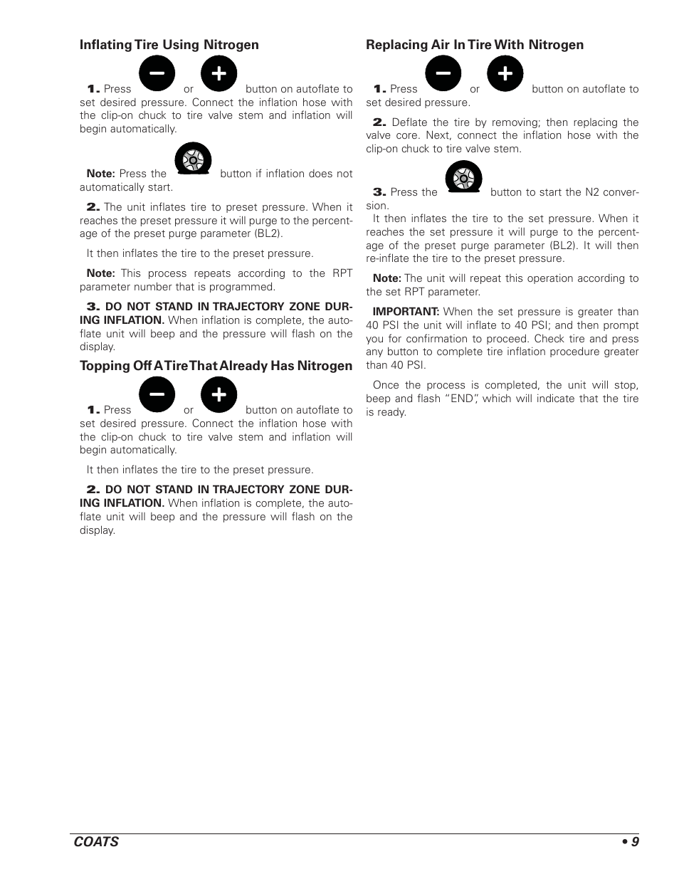 COATS Kit 85607770 Tire Inflation Cage User Manual | Page 9 / 12