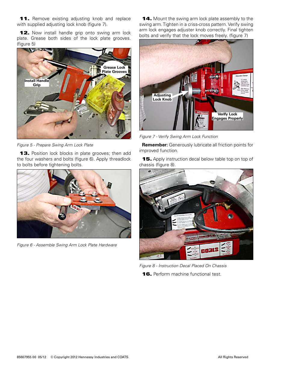 COATS Kit 85607983 Locking Swing Arm User Manual | Page 4 / 4