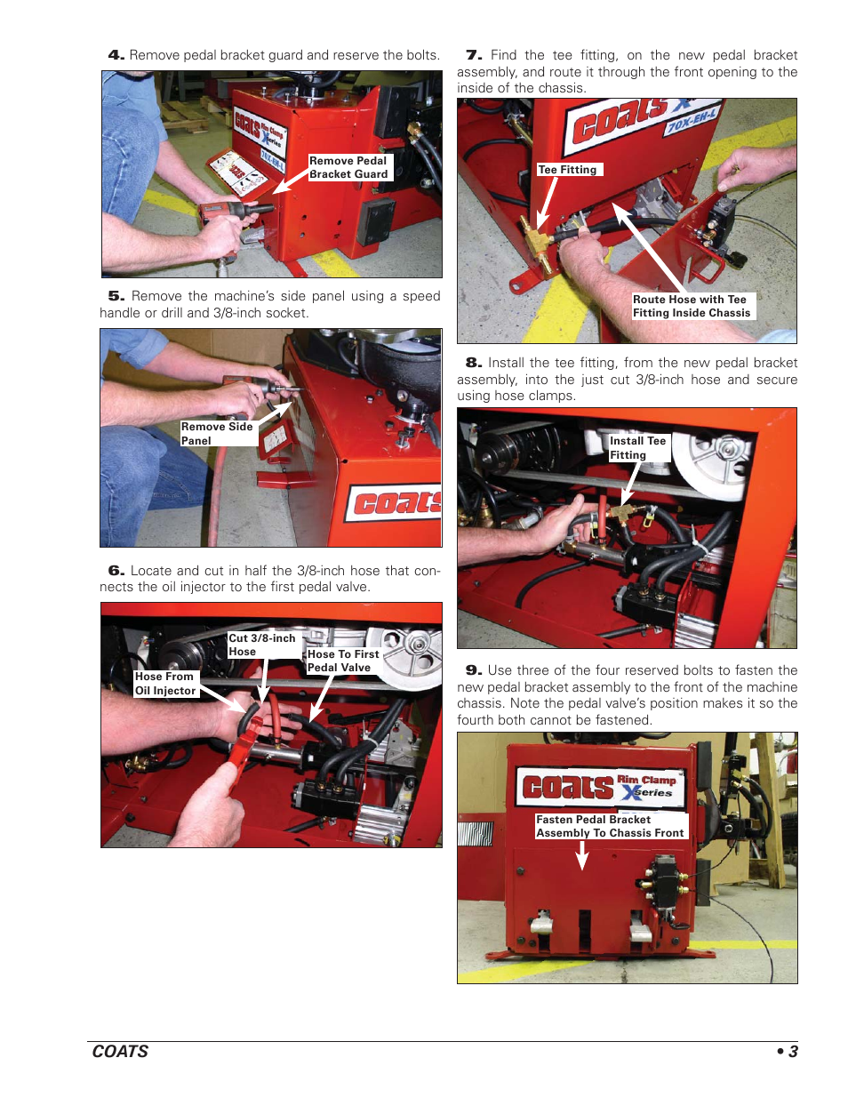 Coats • 3 | COATS Kit 85608609, Wheel Lift Accessory User Manual | Page 3 / 8