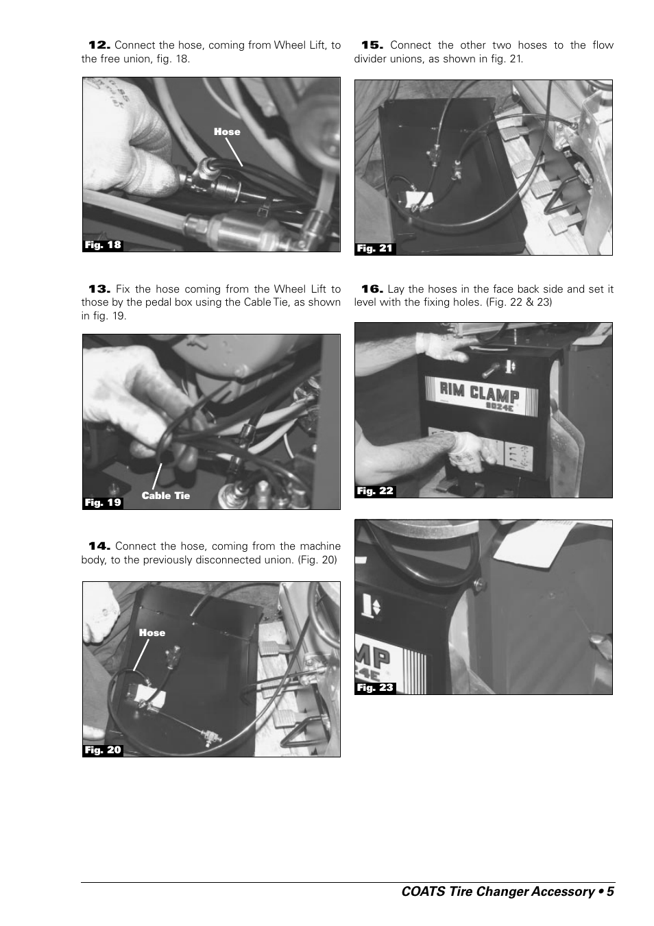 Coats tire changer accessory • 5 | COATS Wheel Lift for use with 9024E Rim Clamp Tire Changer User Manual | Page 5 / 8