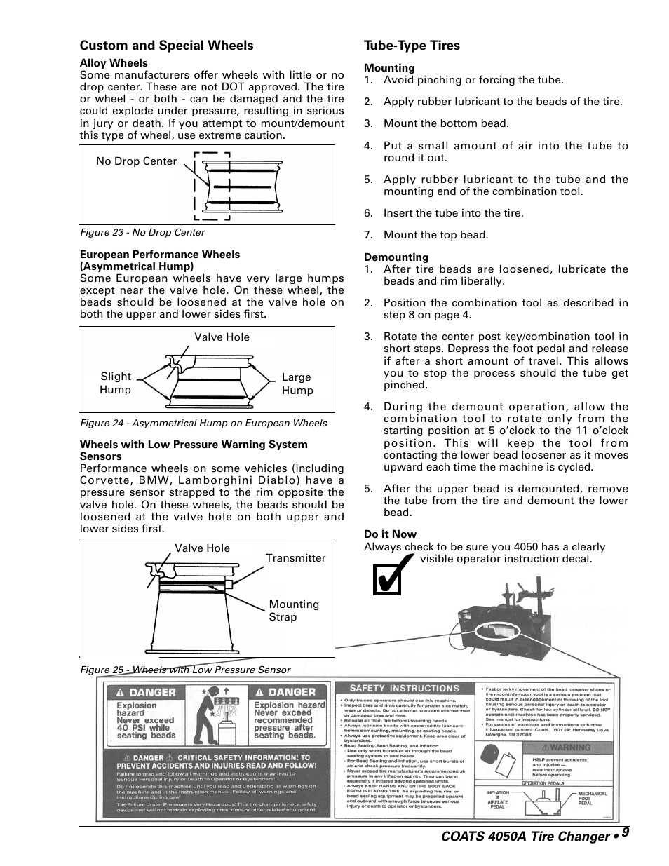 COATS 4050A Tire Changer User Manual | Page 11 / 16