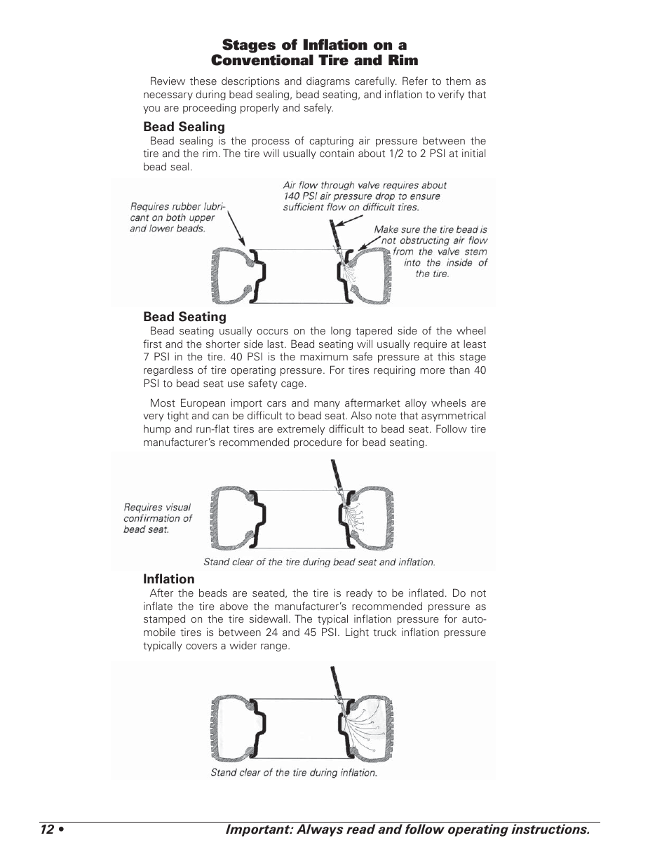 COATS 4070 Tire Changer User Manual | Page 16 / 24