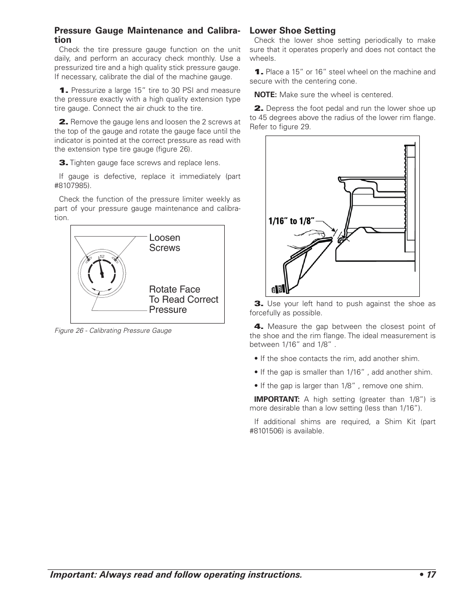 COATS 4070 Tire Changer User Manual | Page 21 / 24