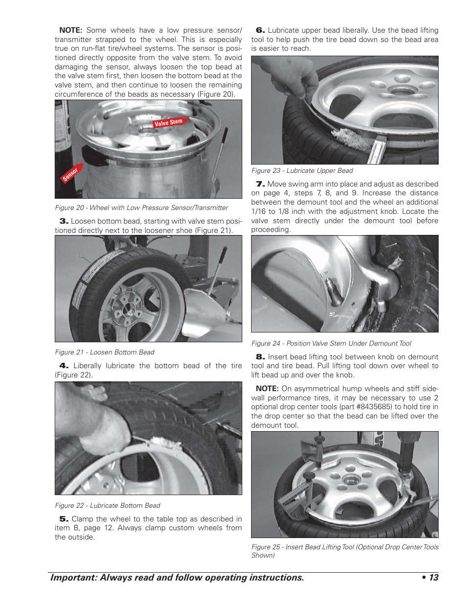 COATS 5030 A/E Tire Changer User Manual | Page 17 / 24