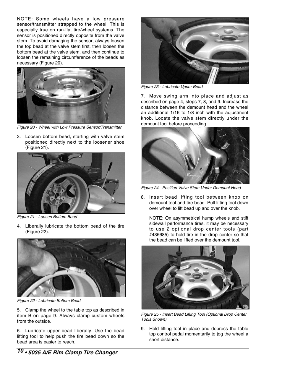 COATS 5035 A/E Tire Changer User Manual | Page 12 / 18