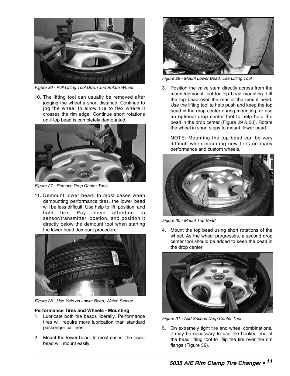 COATS 5035 A/E Tire Changer User Manual | Page 13 / 18