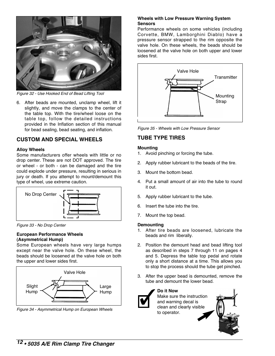 COATS 5035 A/E Tire Changer User Manual | Page 14 / 18
