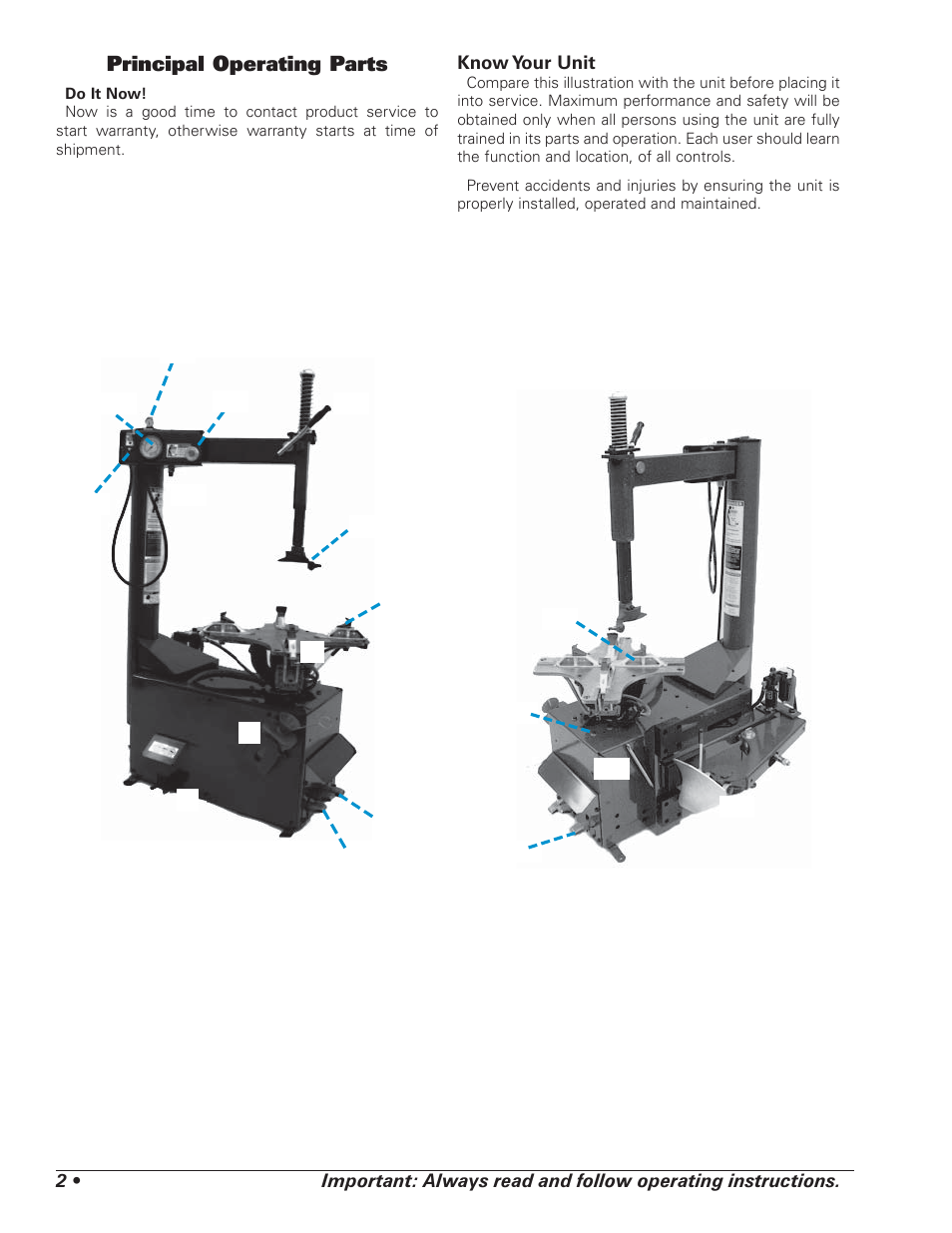 COATS 5040 A/E Tire Changer User Manual | Page 6 / 28