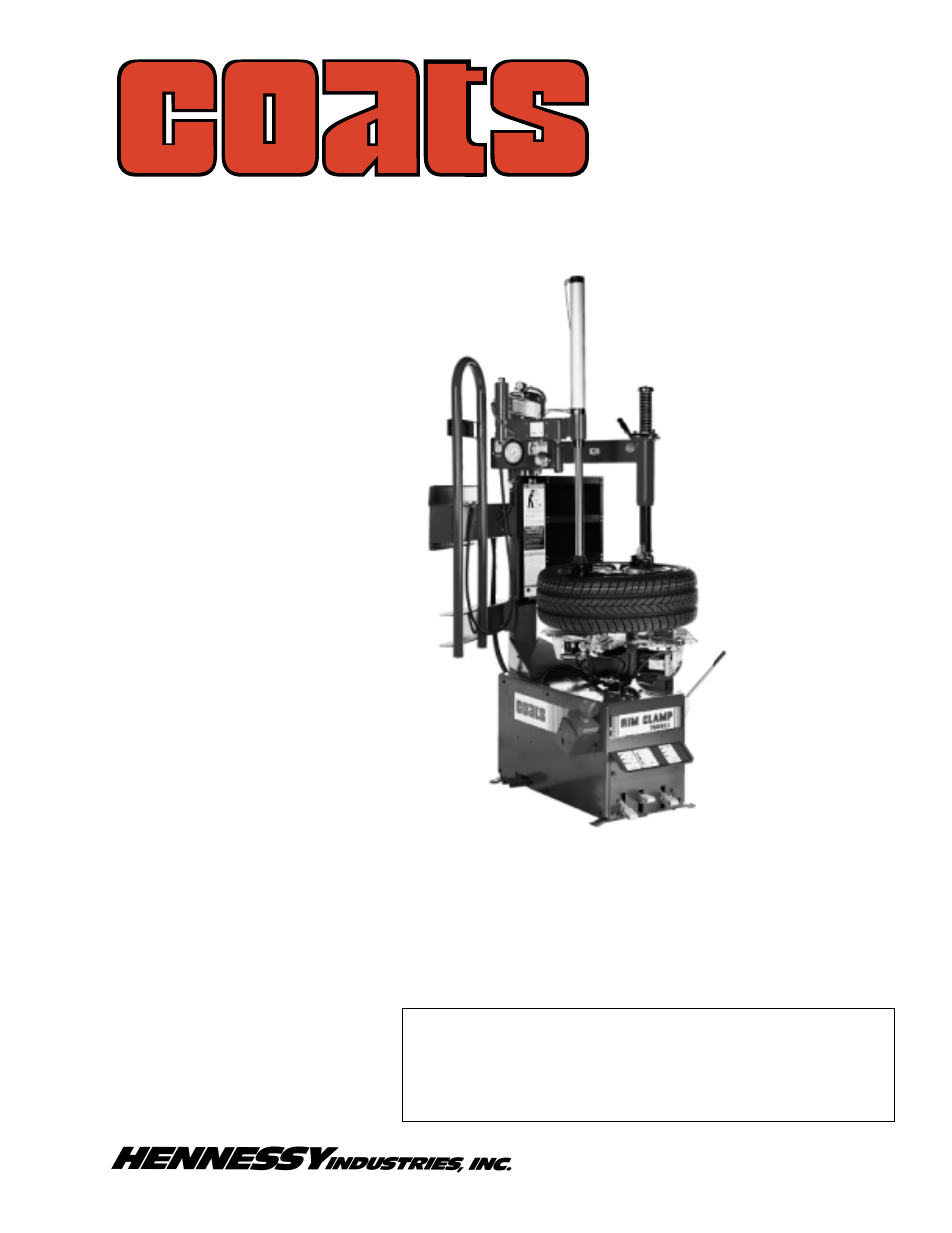 COATS 6065 A/E/AX/EX Tire Changer User Manual | 20 pages