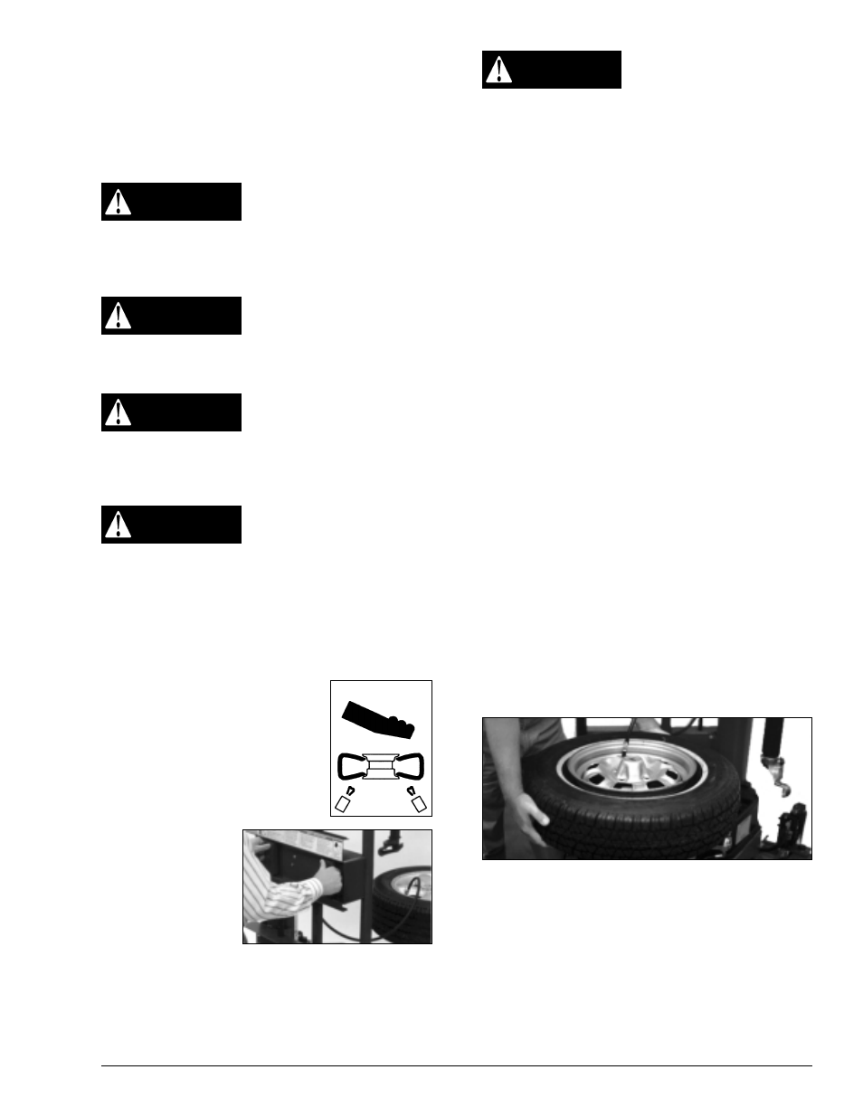 Caution, Caution danger caution | COATS 6065 A/E/AX/EX Tire Changer User Manual | Page 9 / 20