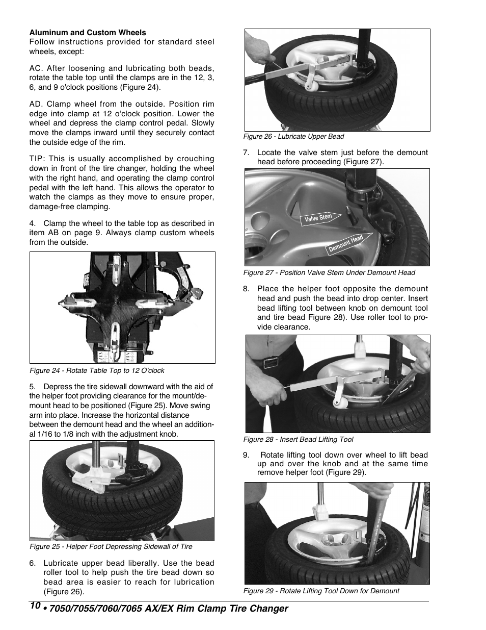 COATS 7665 AX/EX Tire Changer User Manual | Page 12 / 20