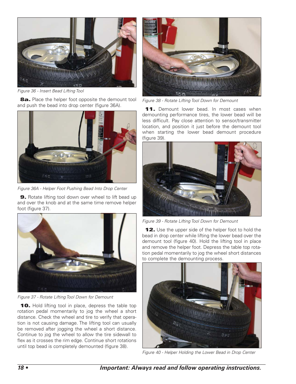 COATS 7xxx Series Tire Changer User Manual | Page 22 / 32