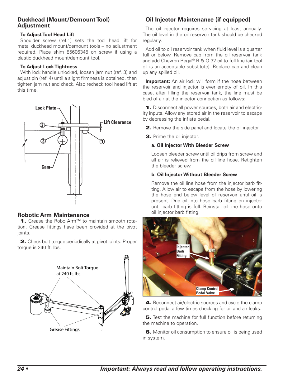 COATS 7xxx Series Tire Changer User Manual | Page 28 / 32