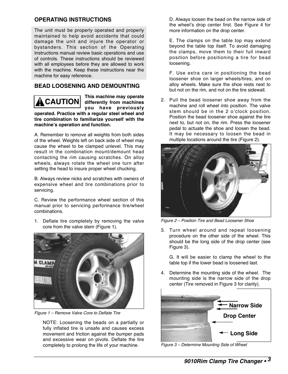 Caution | COATS 9010 AX/EX Tire Changer User Manual | Page 5 / 20