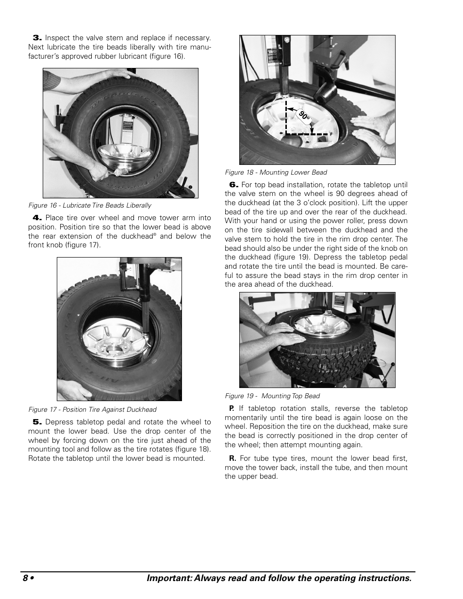 COATS 9024E Tire Changer User Manual | Page 12 / 28