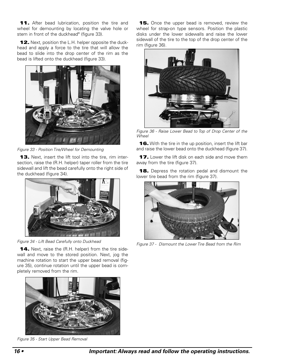 COATS 9024E Tire Changer User Manual | Page 20 / 28