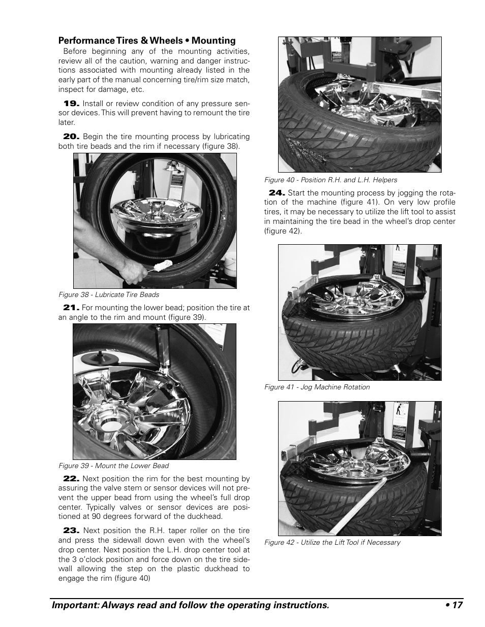 COATS 9024E Tire Changer User Manual | Page 21 / 28